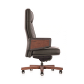 Ambassador 高背豪華鵝絨填充意大利真皮大班椅老闆椅